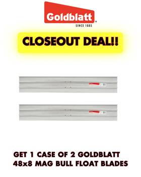 G06184 Goldblatt 1 Case Of 2 Bull Float Blades G06184 Goldblatt 1 Case Of 2 Bull Float Blades