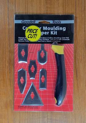 Goodell Tools 718994208004 Contour Moulding Paint Scraper Set- 6 Different Sharpenable Blades