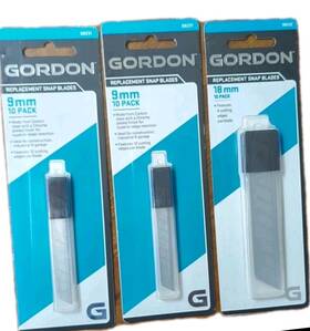 Gordon 193175427380 3 Packs -replacement Snap Blades. 1 18mm And 2 9mm 30 Blades Total