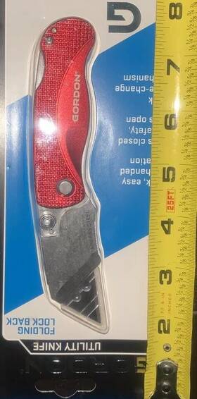Gordon 193175500243 New Utility Folding Lockback Razor Blade Knife 6 Inch Pocket Clip Work Carry Gordon 193175500243 New Utility Folding Lockback Razor Blade Knife 6 Inch Pocket Clip Work Carry