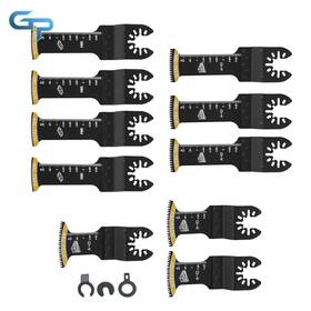 Gre210610 Greatparts 10 Pack Japanese Tooth Oscillating Saw Blades Kit Bi-metal Multi Tool