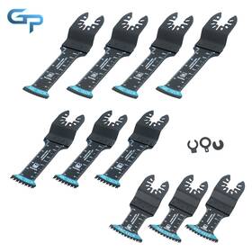 Gre210615 Greatparts 10 Pcs Japanese Tooth Oscillating Saw Blades Bi-metal Multi Tool Kit