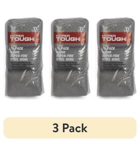 Greatstar 313033817843 3 Pack Hypertough #0000 Super Fine Steel Wool Cleaning Scrub Pads 12-pack