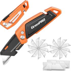 071025 Grenpro Utility Knife Heavy Duty Box Cutter Folding Knives With Blade Storage Design 071025 Grenpro Utility Knife Heavy Duty Box Cutter Folding Knives With Blade Storage Design