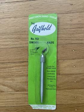 Griffin 088233151133 1 Grifhold #113 Swivel Knife Blade Cut Circles Stencils Brand New And Sealed