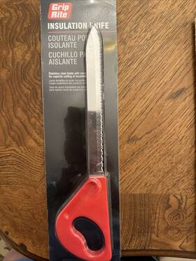 Grip-rite 1025-1100644 Stainless Steel Serrated Insulation Knife 7 1/2 Inch New Grknife