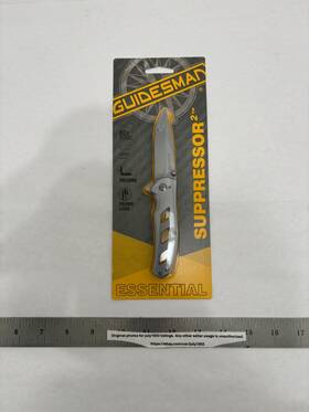 Guidesman 888788001361 1 New Inch Suppressor 2 Folding Knife Drop Point Frame Lock 8cr Steel