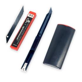 Gweitool 739713426295 Utility Knife Retractable With 30 Degree Black Sk2 Steel Blades 9mm Cutting K