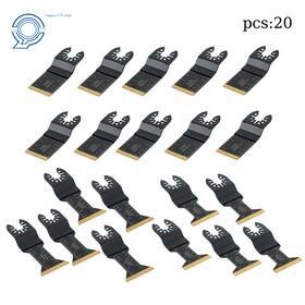 Hp126363 Happy19star Titanium-plated Oscillating Saw Blades 20 Pcs 3 Types Multi Tool Kit