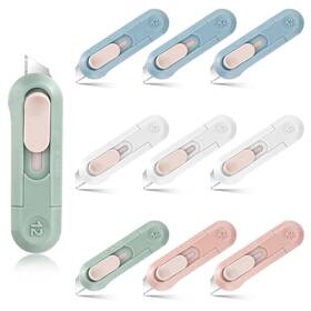 611402 Hariendny 10pcs Utility Knife Box Cutters Mini Retractable Easy Slide Ret