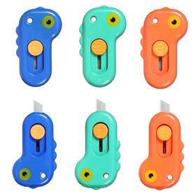 Harita 759532943735 Box Cutter Utility Knife Mini Retractable Lanyard Hole Alloy Steel Bl