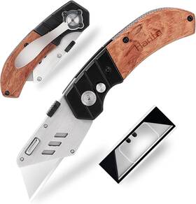 Harita 759532943926 Utility Knife Box Cutter With Belt Clip Extra 5 Pack Refilled Blades And