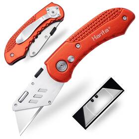 Hr-uk-5sk Harita Folding Box Cutter Heavy Duty Utility Knife Razor Lightweight Aluminu