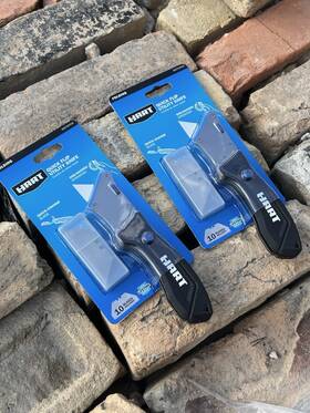 Hart Hhctuf03a Lot Of 2 Compact Quick Flip Utility Knife With 10 Blades And Removable Belt Clip