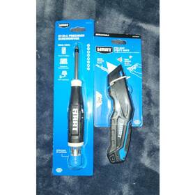 Hart Hhctur03a Pro Grip Utility Knife Retractable Steel Blade Black Blue Handle 3-piece
