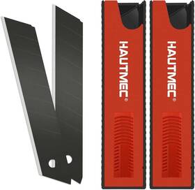 Ht0144-20pc Hautmec 20pcs 18mm Sk2h Ultra Sharp Snap Off Blades Retractable Black Utilit