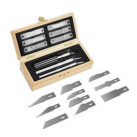 Headley Tools 795891267495 Precision Craft Hobby Knife Set 38pcs With Wooden Chest Razor Sharp Knives