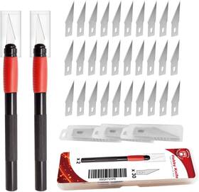 Headley Tools 795891267631 2 Pcs Precision Craft Knife With 30pcs Exacto Blades #2 Hob