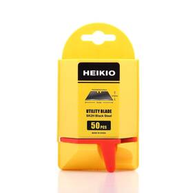 K19002 Heikio Utility Knife Blades 50-pack Sk2h Black Carbon Steel Standard T-shape Repla