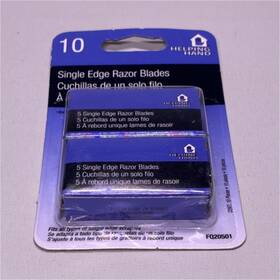 Helping Hand Fq20501 Single Edge Razor Blades Steel 10 Pack Silver