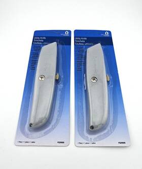 Helping Hand Fq20505 2 Pack Retractable Utility Knife Aluminum Handle New