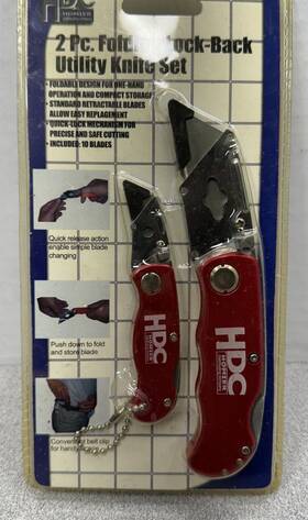Homier 093184014529 Hdc Tools Folding Utility Knifes With 10 Blades New