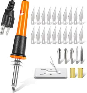 Honoson Honoson-916296 30 Pieces Electric Hot Knife Cutter Tool 20 Blades 3 Blade Hold