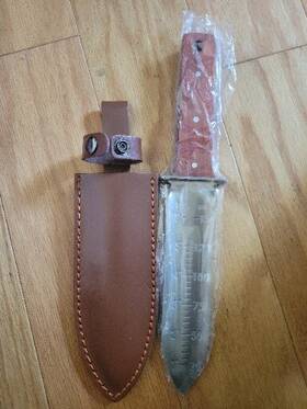 Hori 975270305107 Berry&bird Japanese Garden Knife Weeding&digging Tool With Leather Sheath
