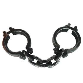 Hosfairy Hx-210r 1pcs Halloween Wrist Shackles Prison Handcuffs Chain Costume