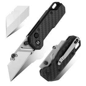 Hk02blk Hot Knives Hightron Vectron Folding Utility Knife With Extra 10pcs Sk2 Blades Edc Box C