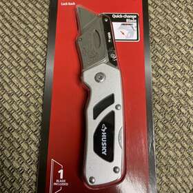 Husky 194767000028 Folding Compact Utility Knife Lock Back Husky 194767000028 Folding Compact Utility Knife Lock Back