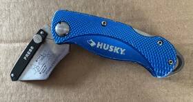 2306 Husky Utility Knife Lockback Folder Pocket Clip Box Cutter Retractable