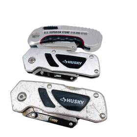 510-095-8183 Husky 3 Pcs U.s. Superior Stone Folding Lock-back Utility Knife