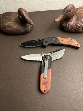 54823 Husky Best Pair 2n1 Utility Blade N Flip And Blknd Knife Nclips