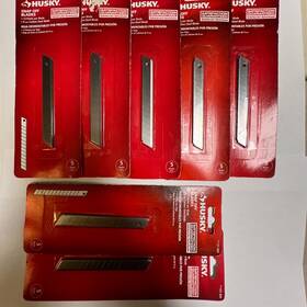 731-890 Husky 9mm Snap-off Carbon Steel Blades-35 Blades Total 7 Packs Of 5 731-890 Husky 9mm Snap-off Carbon Steel Blades-35 Blades Total 7 Packs Of 5