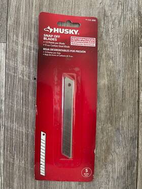 732-121 Husky Lot Of 3 - 9mm Carbon Steel Blade Aluminum Snap-off Knife 5 Blades