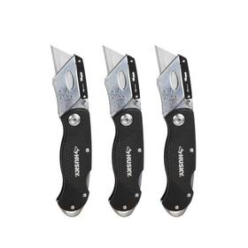 Husky 744110944549 Folding Lock-back Utility Knife 3-pack