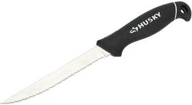 Husky 820909584858 6 Inch Stainless Steel Serrated Blade Insulation Knife With Sheath