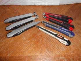 T-928 Husky Kabolt Ace American Line Small Break Away Knives Lot Of 7