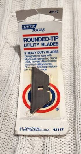 Hyde 079423421174 Tools Rounded-tip Utilty Blade Model #42117 Pack Of 5 Blades