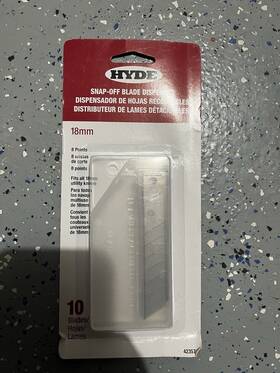 42357 Hyde Tools Snap-off 10-blade Dispenser With Storage 18mm 42357 Hyde Tools Snap-off 10-blade Dispenser With Storage 18mm