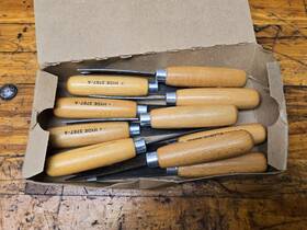 3787-a Hyde 66330 New Tools V Point Knife Wood Handle 10 Pack