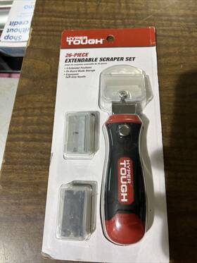 Hyper Tough 076812151025 26-piece Extendable Scraper Set 11 Razor Blades 10 Non-marring