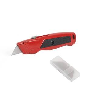 Hyper Tough 194767200107 Retractable Utility Knife 5-blades Steel Body 3-position Non-sl