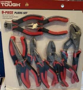 Hyper Tough 820909100188 9-piece Pliers Set Hyper Tough 820909100188 9-piece Pliers Set