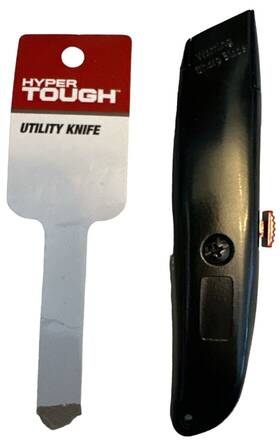 8tu0005d Hyper Tough New Black Utility Knife Tool Retractable Blade Box Cutter Open 8tu0005d Hyper Tough New Black Utility Knife Tool Retractable Blade Box Cutter Open