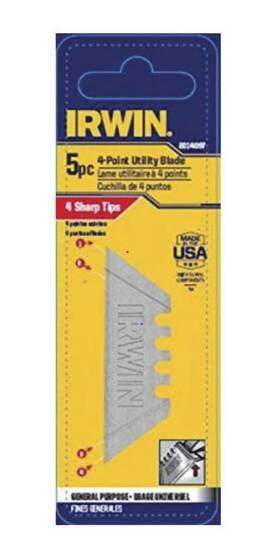 2014097 Irwin Tools Lot Of 3 Packs 4pt Carbon Extra Heavy Duty Utility Blade 2-7/16in