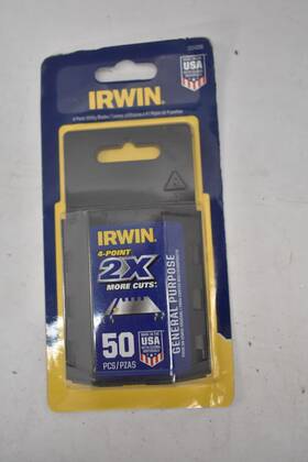 2014098 Irwin Tools 4 Point Carbon Blades 50 Pack Utility Steel 3/4 Inch X