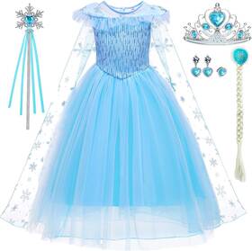 Itvti 783347889421 Elsa Costume For Girls Toddler Dress Princess Halloween 3-4 Years Itvti 783347889421 Elsa Costume For Girls Toddler Dress Princess Halloween 3-4 Years