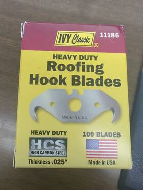 Ivy Classic 738226111865 100-pack High Carbon Steel Roofing Hook Blades - Optimal Cutting Precision
